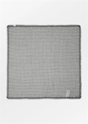 Gingham wica wool scarf Smoked Gray Becksøndergaard 